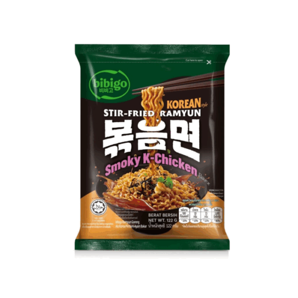 BIBIGO STIR - FRIED RAMYUN SMOKY K-CHICKEN 122GR